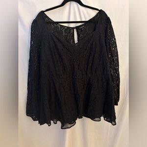 Torrid lace peplum blouse